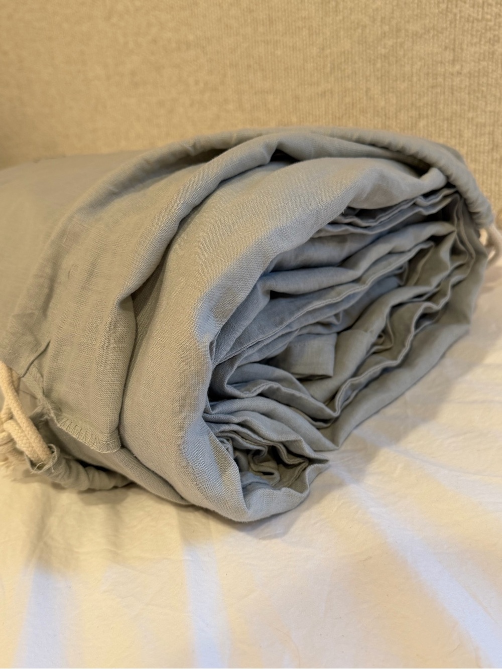 Quince European Linen Duvet Cover Set King/Cal King Mist - Picture 6 of 12